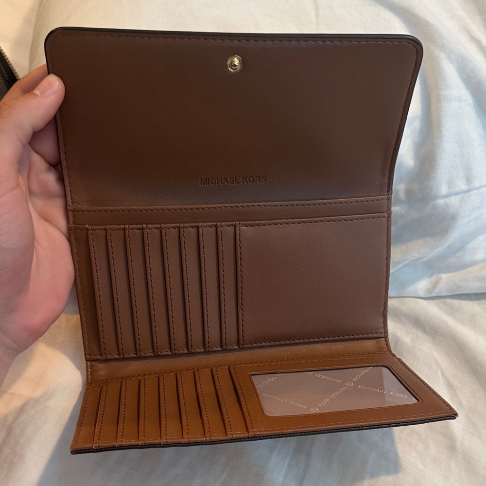 Michael Kors Silver Monogram Clutch - Picture 3 of 3